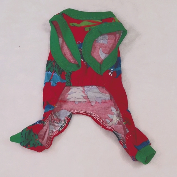 Christmas dinosaur dog pajamas XS - Picture 2 of 2